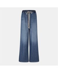 7 For All Mankind - Pull-On Wide Leg Jeans - Lyst