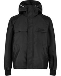 McQueen - Embroidered Logo Hooded Long Sleeve Windbreaker - Lyst