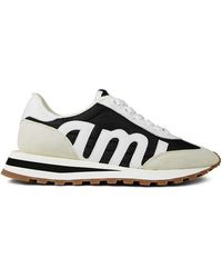 Ami Paris - Logo Patch Panelled Low Sneakers - Lyst