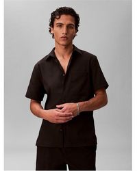 Calvin Klein - Short Sleeve Plain Shirt - Lyst