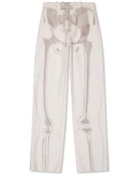 Off-White c/o Virgil Abloh - Body Scan Mid Rise Cotton Straight Leg Jeans - Lyst