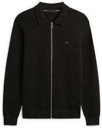 Tommy Hilfiger - Structure Full Zip Crew Neck Jumper - Lyst