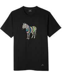 Paul Smith - Regular Fit Zebra Print T-Shirt - Lyst
