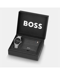 BOSS - Gents Tyler A Watch And Card Holder Gift Set - Lyst