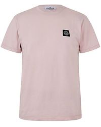 Stone Island - Cotton Compass Logo Patch T-Shirt - Lyst