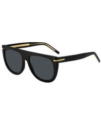 BOSS - Sq Flat Top Round Sunglasses - Lyst