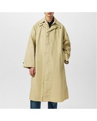 Maison Margiela - Layered Cotton Long Sleeve Knee Length Trench Coat - Lyst