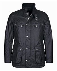 Barbour - Tourer Duke Wax Jacket Navy Medium - Lyst