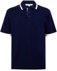Maison Kitsuné - Comfort Knitted Short Sleeve Polo Shirt - Lyst