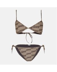 Balenciaga - Logo Detail Technical Swim Fabric Bikini Set - Lyst