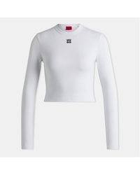 HUGO - Long Sleeved Logo T-Shirt - Lyst
