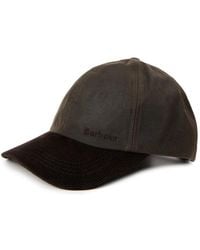 Barbour - Ashby Waxed Cotton With Cord Peak Cap - Lyst