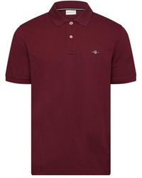 GANT - Logo Short-Sleeve Polo Shirt - Lyst