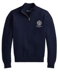 Polo Ralph Lauren - Relaxed Fit Quarter Zip Jumper - Lyst