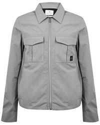 Paul Smith - Cotton Zip Long Sleeve Overshirt - Lyst