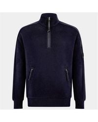 C.P. Company - Lens Arm Quarter Zip Sweatshirt - Lyst
