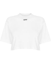 Off-White c/o Virgil Abloh - Cropped T-Shirt With Logo - Lyst