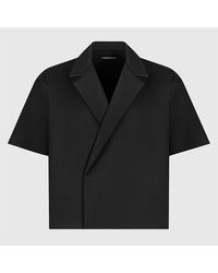 Manière De Voir - Abel Boxy Twill Double Breasted Shirt - Lyst