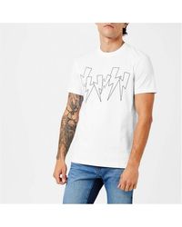Neil Barrett - Jumbled Bolts Print T Shirt - Lyst