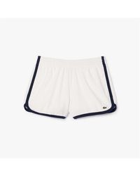 Lacoste - Cotton Terry Contrast Accent Shorts - Lyst