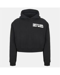 PRETTY BOY UGLY WORLD - Cotton Long Sleeve Cropped Oversized Fit Hoodie - Lyst