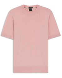 BOSS - Knitted Short Sleeve Top (Umauro) - Lyst