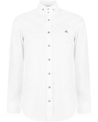 Vivienne Westwood - Logo Cotton Krall Long Sleeved Shirt - Lyst
