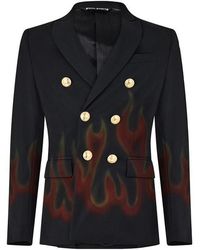 Palm Angels - Palm Dbl Breast Blzr Sn99 - Lyst