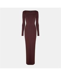 Naked Wardrobe - Square Neck Sculpt Maxi Dress - Lyst