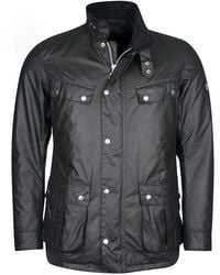 Barbour - Tourer Duke Wax Jacket Navy Medium - Lyst