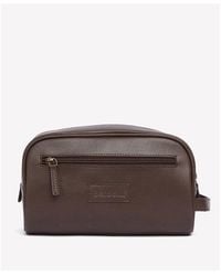 Barbour - Leather Washbag - Lyst