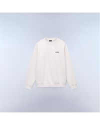 Napapijri - Small Box Cotton Crew Sweatshirt - Lyst