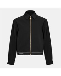 CASABLANCA - Sports Tailoring Virgin Wool Long Sleeve Harrington Jacket - Lyst