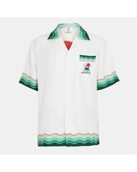 CASABLANCA - Montagne Ondulee Silk Shirt - Lyst
