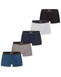 BOSS - Bodywear 5 Pack Boxer Trunks With Logo Detail - Lyst