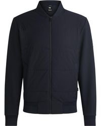 BOSS - Hbb Skiles100 Full Zipped Sweatshirt, Padded Front, Pockets - Lyst