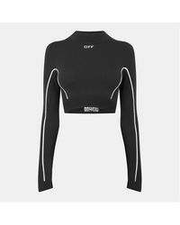 Off-White c/o Virgil Abloh - Seamless Long Sleeve Crop Top - Lyst