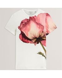 Ted Baker - Floral Graphic Soft Touch Fitted T-Shirt - Lyst