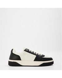 Represent - Initial Leather Lace Up Low-Top Trainers - Lyst