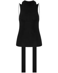 St. Agni - Scarf Detailed Knitted Top - Lyst