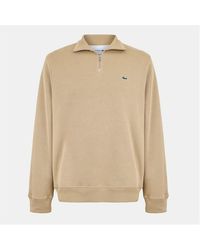 Lacoste - Quarter-Zip Fleece Top - Lyst