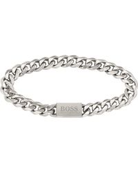 BOSS - Gents Chain For Him Stainless Steel Bracelet - Lyst