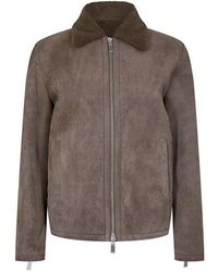 Off-White c/o Virgil Abloh - Blouson Sheepskin Long Sleeve Shearling Jacket - Lyst