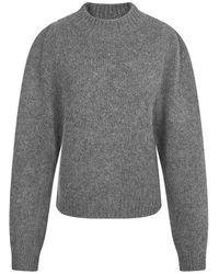 Raey - Puffed Sleeve Knitted Jumper - Lyst