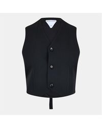Bottega Veneta - Wool Sleeveless Slim Fit Gilet - Lyst