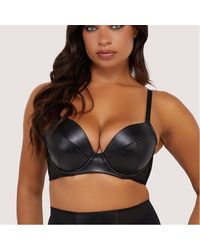 Playful Promises - Iris Leatherette Padded Plunge Bra - Lyst
