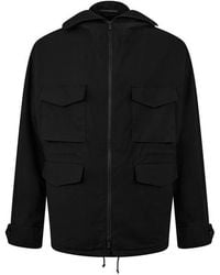 Yohji Yamamoto - Brim Cotton Long Sleeve Hooded Field Jacket - Lyst