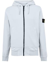 Stone Island - Full Zip Hooded Fleece - Lyst