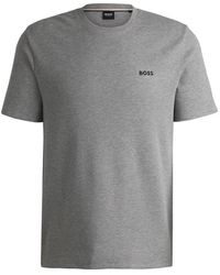BOSS - Bodywear Waffle T-Shirt With Structured Design - Lyst