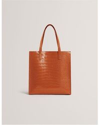 Ted Baker - Large Croc Icon Tote Bag - Lyst